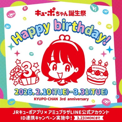 JRキューポアプリ キューポちゃん誕生祭